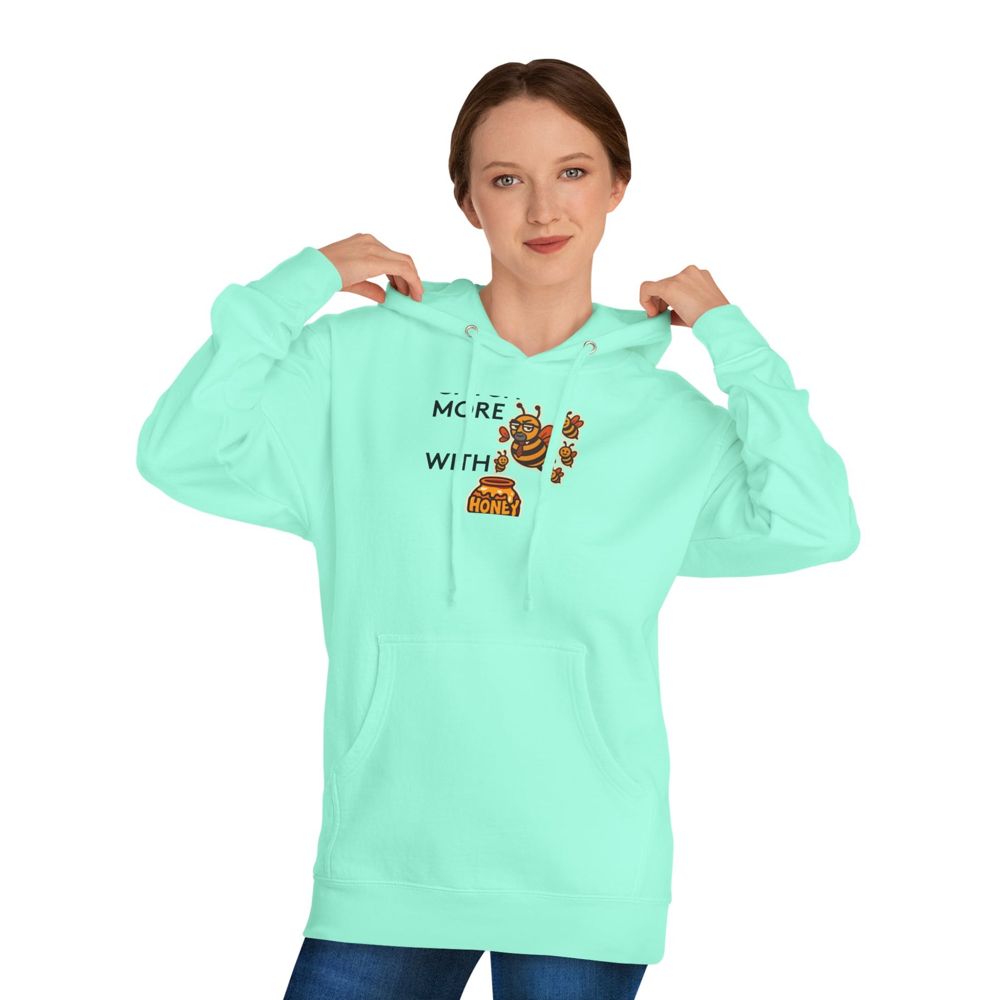 You Catch More Bees with Honey Premium Hoodie - heavyweight pullover | Genius Mangoes