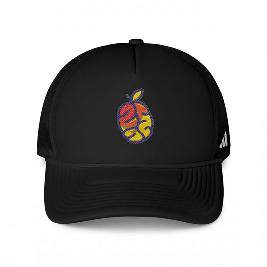 Genius Mangoes Logo adidas Embroidered Trucker Hat in Black | Genius Mangoes