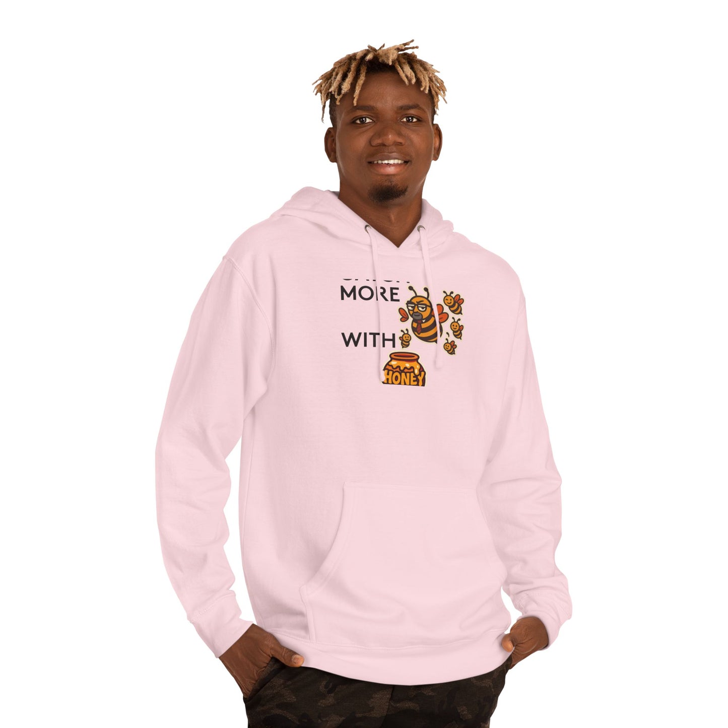 You Catch More Bees with Honey Premium Hoodie - heavyweight pullover | Genius Mangoes