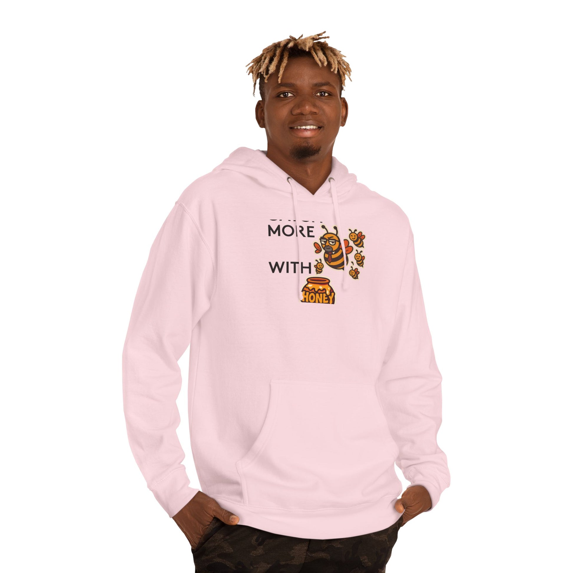 You Catch More Bees with Honey Premium Hoodie - heavyweight pullover | Genius Mangoes