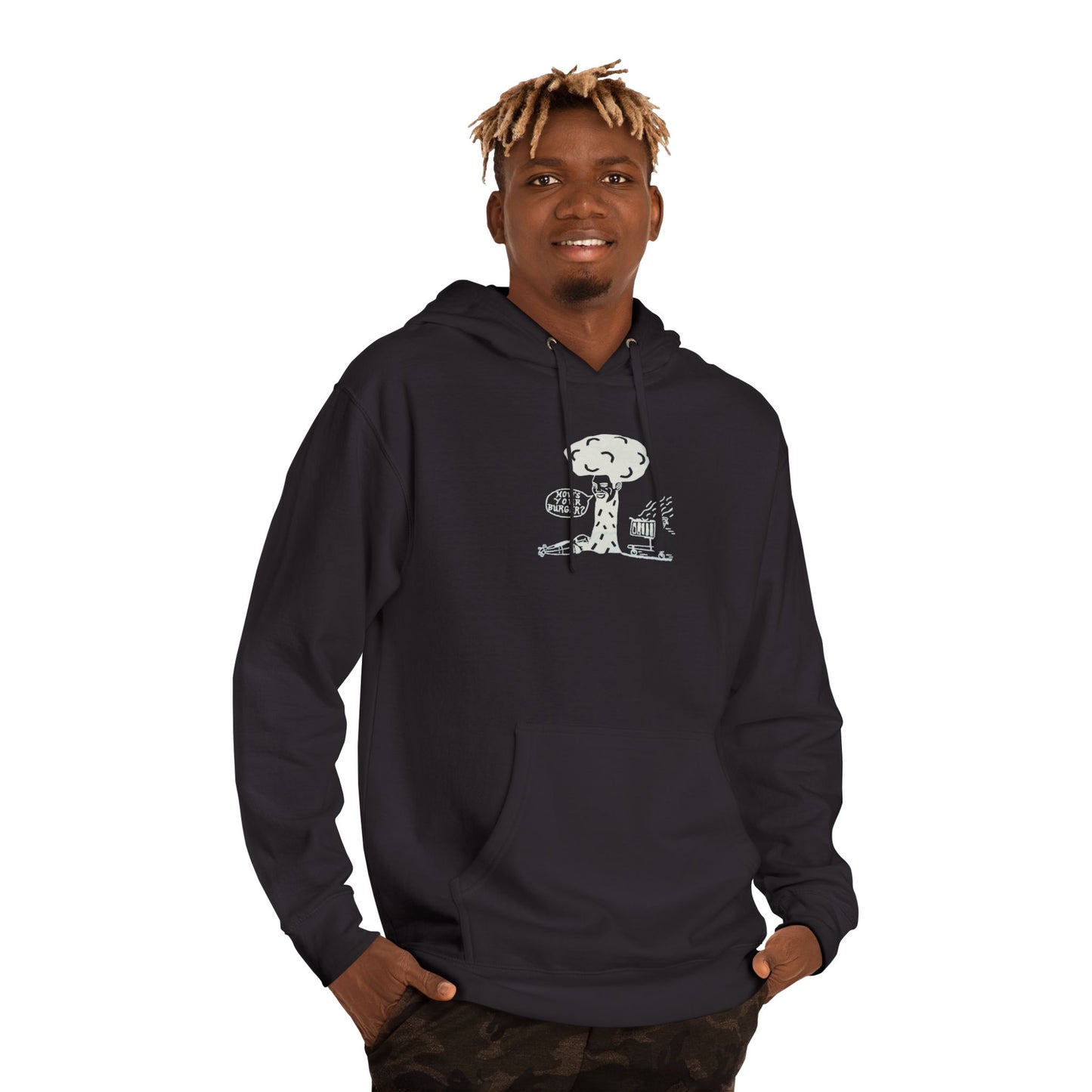 Barkopalooza 2005 - How's Your Burger Premium Hoodie (Independent Trading SS4500) | Genius Mangoes