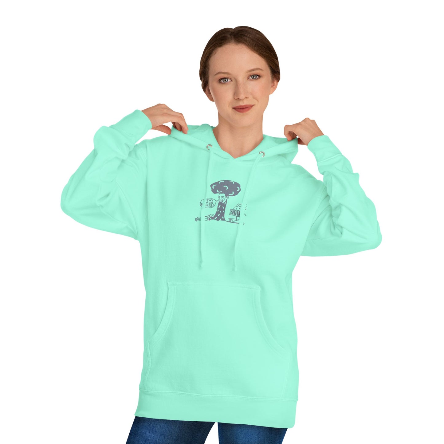 Barkopalooza 2005 - How's Your Burger Premium Hoodie (Independent Trading SS4500) | Genius Mangoes
