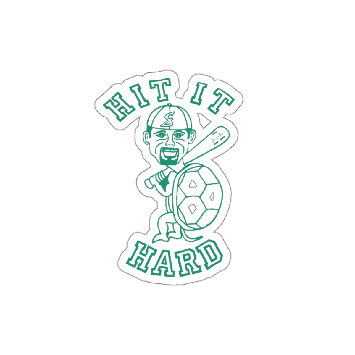 Barkopalooza - Hit it Hard Die-Cut Sticker - 3 inch waterproof vinyl decal | Genius Mangoes
