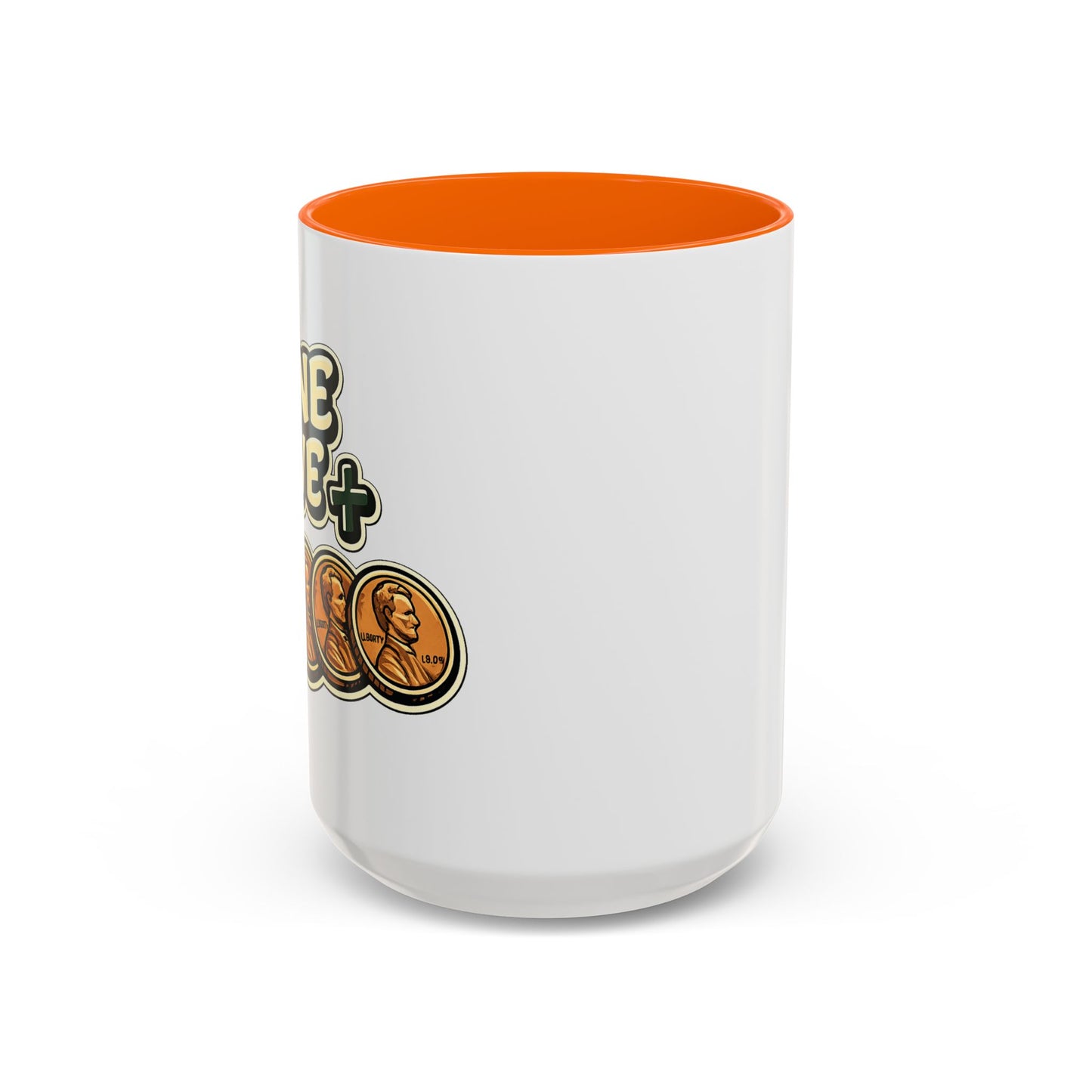 Nine Five Plus Four Pennies Coffee Mug - Color Accent 11oz and 15oz | Genius Mangoes