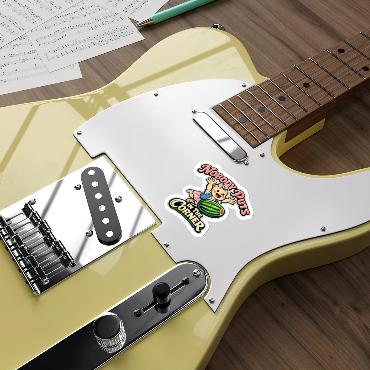 Corner Baby Die-Cut Sticker - Waterproof Vinyl Decal | Genius Mangoes