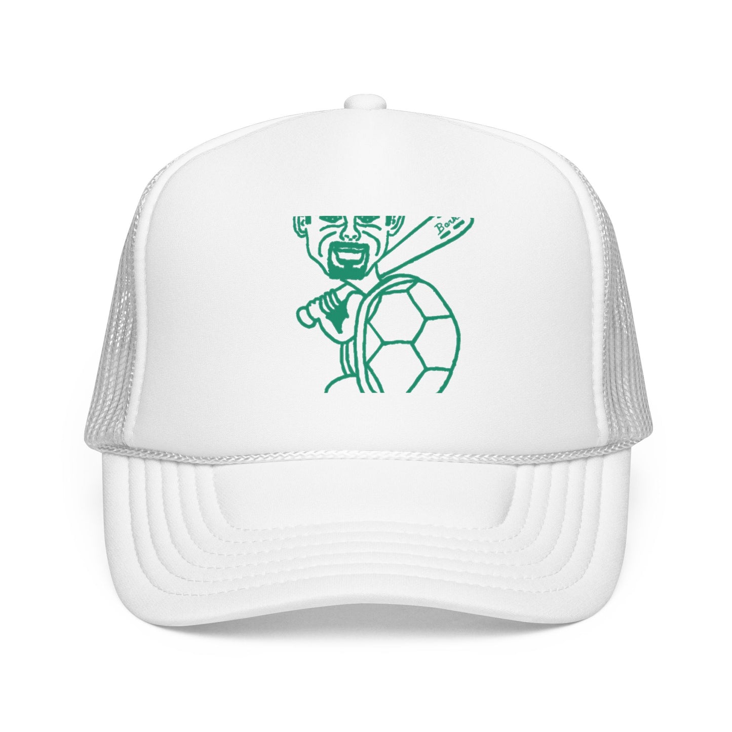 Barkopalooza Hit it Hard Foam Trucker Hat in White | Genius Mangoes