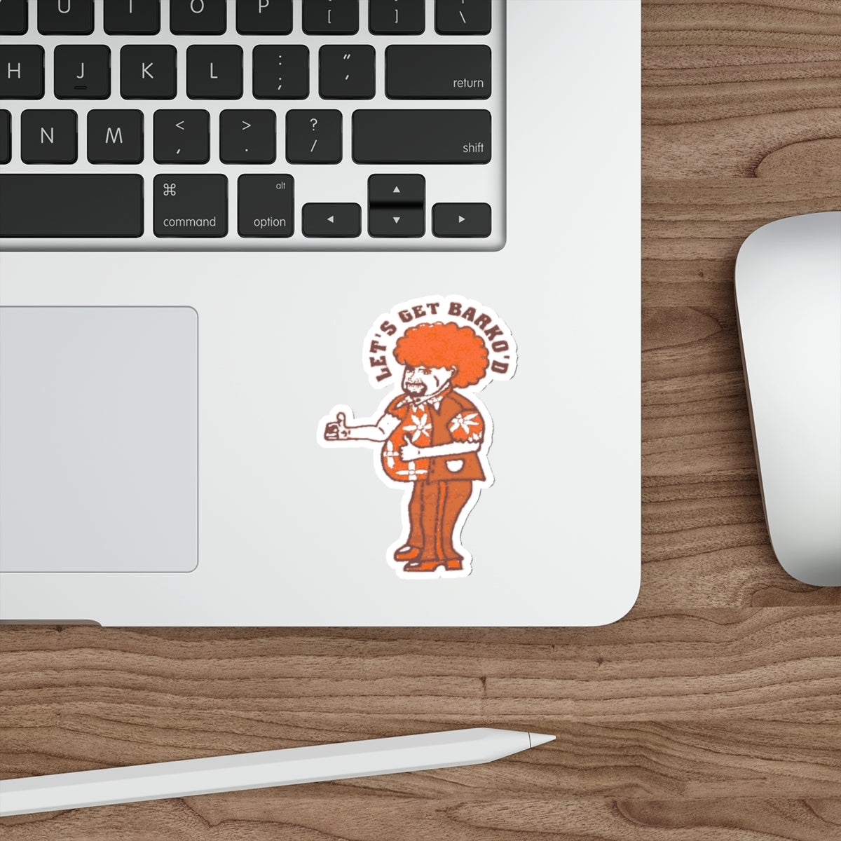 Barkopalooza 1999 - Retro Die-Cut Sticker - lifestyle view | Genius Mangoes
