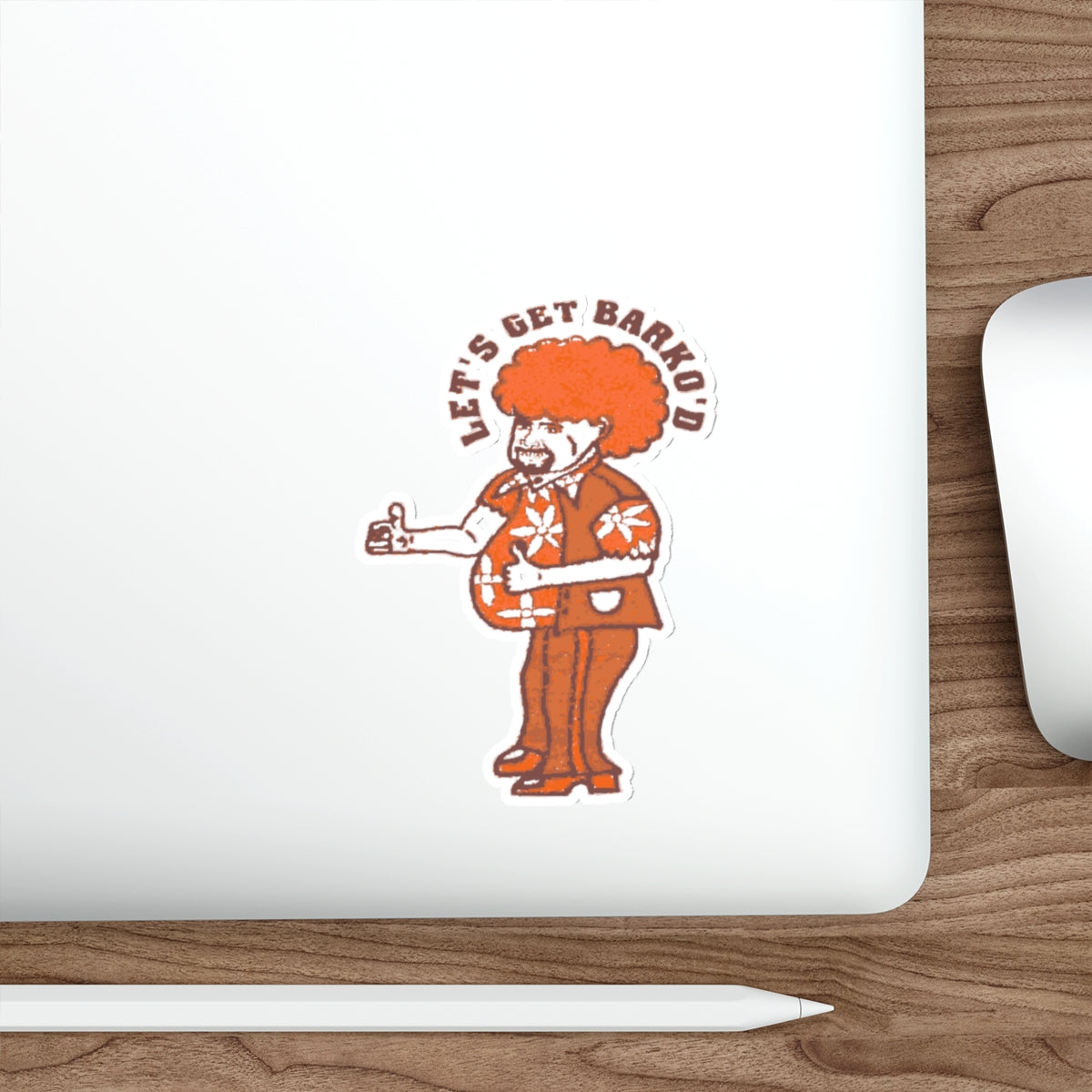 Barkopalooza 1999 - Retro Die-Cut Sticker - lifestyle view | Genius Mangoes