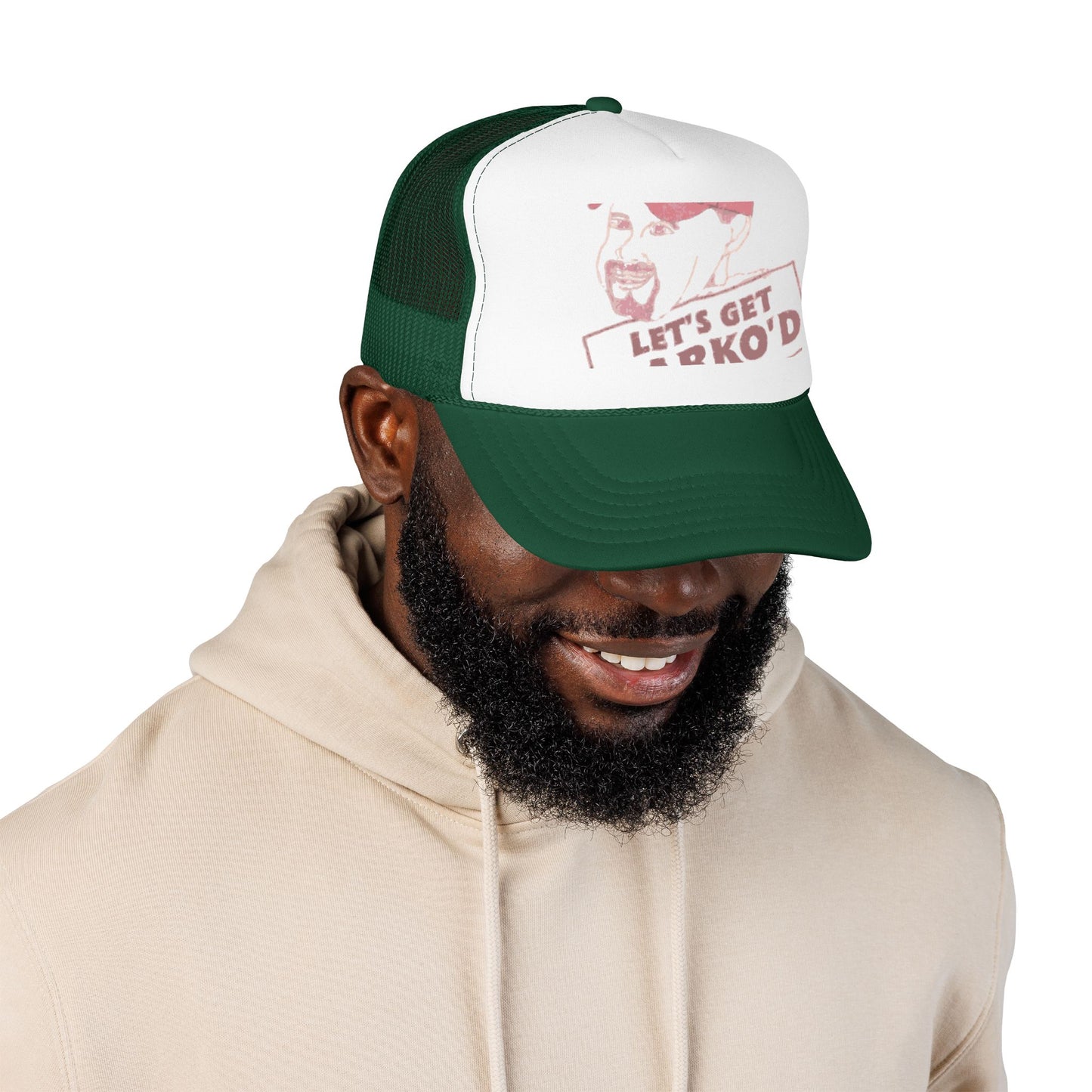 Barkopalooza 1998 Let's Get Barko'd Foam Trucker Hat - lifestyle view | Genius Mangoes