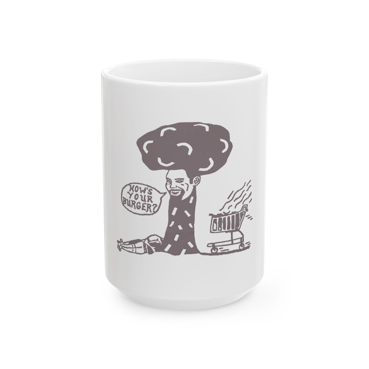 Barkopalooza 2005 - How's Your Burger Coffee Mug in White | Genius Mangoes