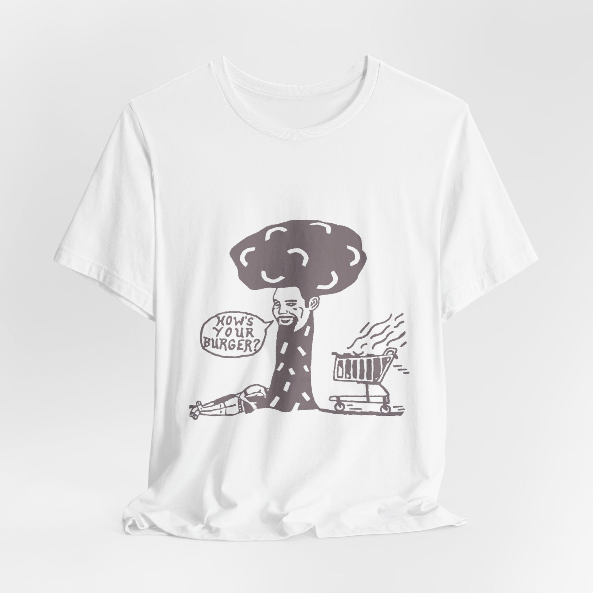 Barkopalooza 2005 - How's Your Burger T-Shirt - premium cotton tee | Genius Mangoes