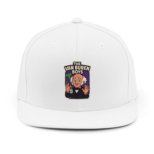 The Van Buren Boys Snapback Hat in White | Genius Mangoes