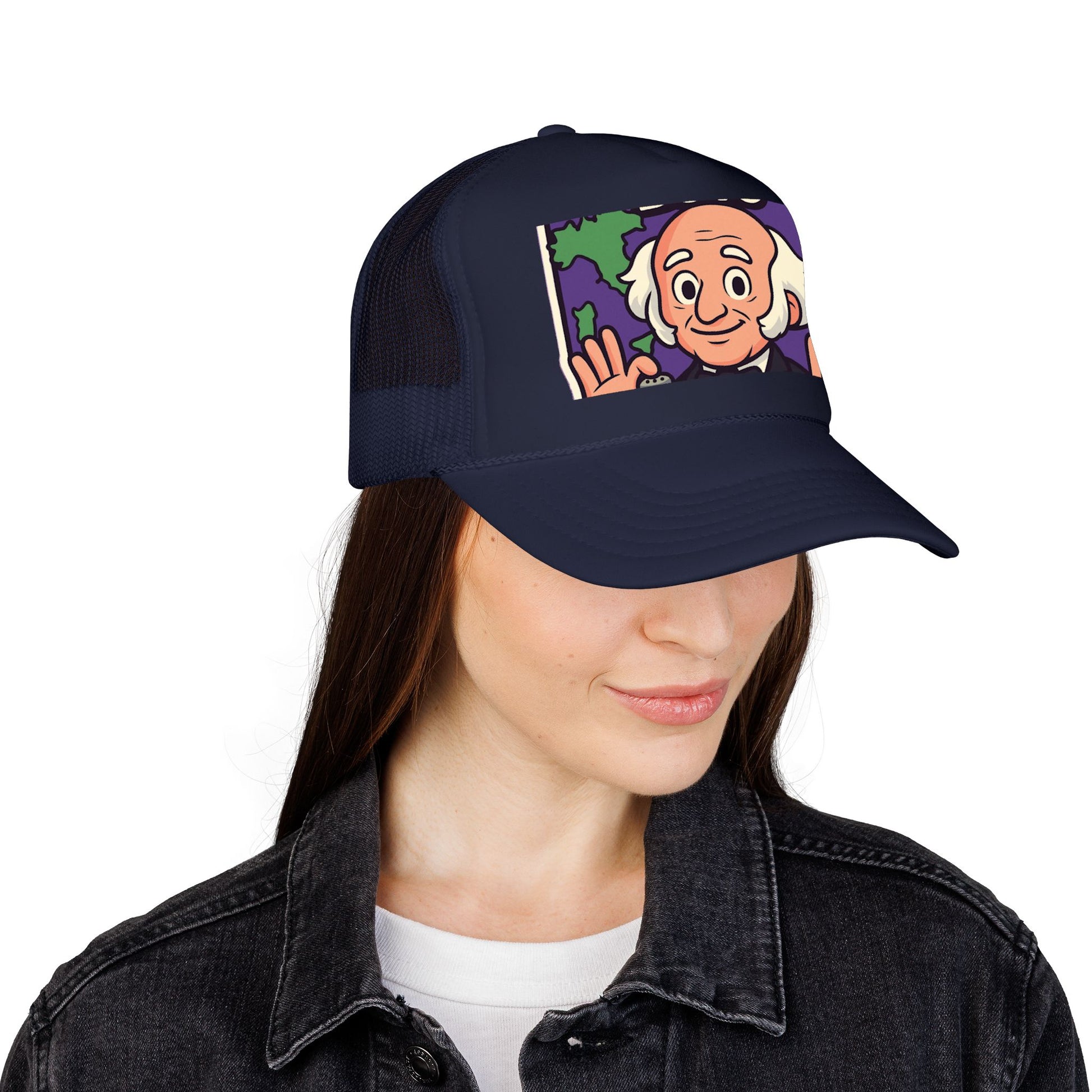 The Van Buren Boys Foam Trucker Hat - lifestyle view | Genius Mangoes