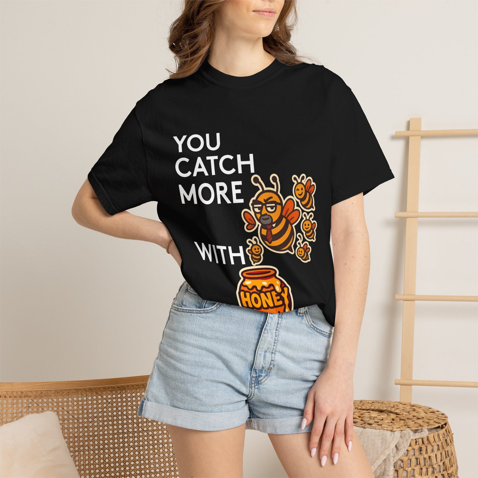You Catch More Bees with Honey Premium Tee - garment-dyed cotton | Genius Mangoes