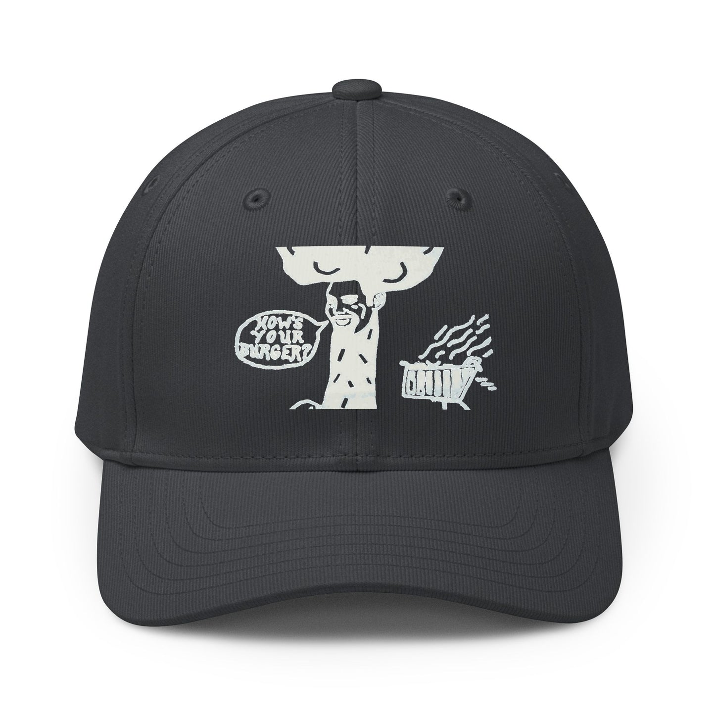 Barkopalooza How's Your Burger Alliance Cap in Team Dark Grey / White | Genius Mangoes