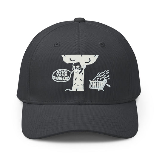 Barkopalooza How's Your Burger Alliance Cap in Team Dark Grey / White | Genius Mangoes