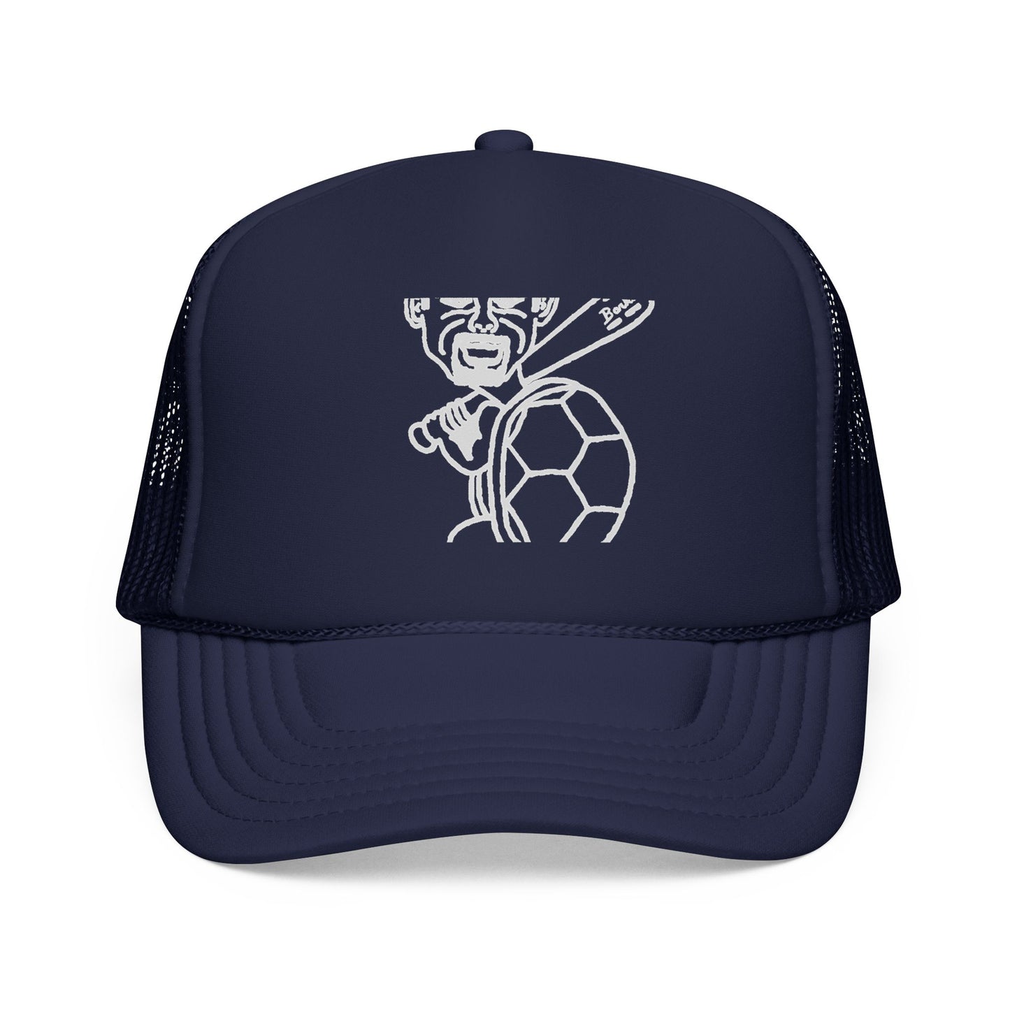 Barkopalooza Hit it Hard Foam Trucker Hat in Dark Navy | Genius Mangoes