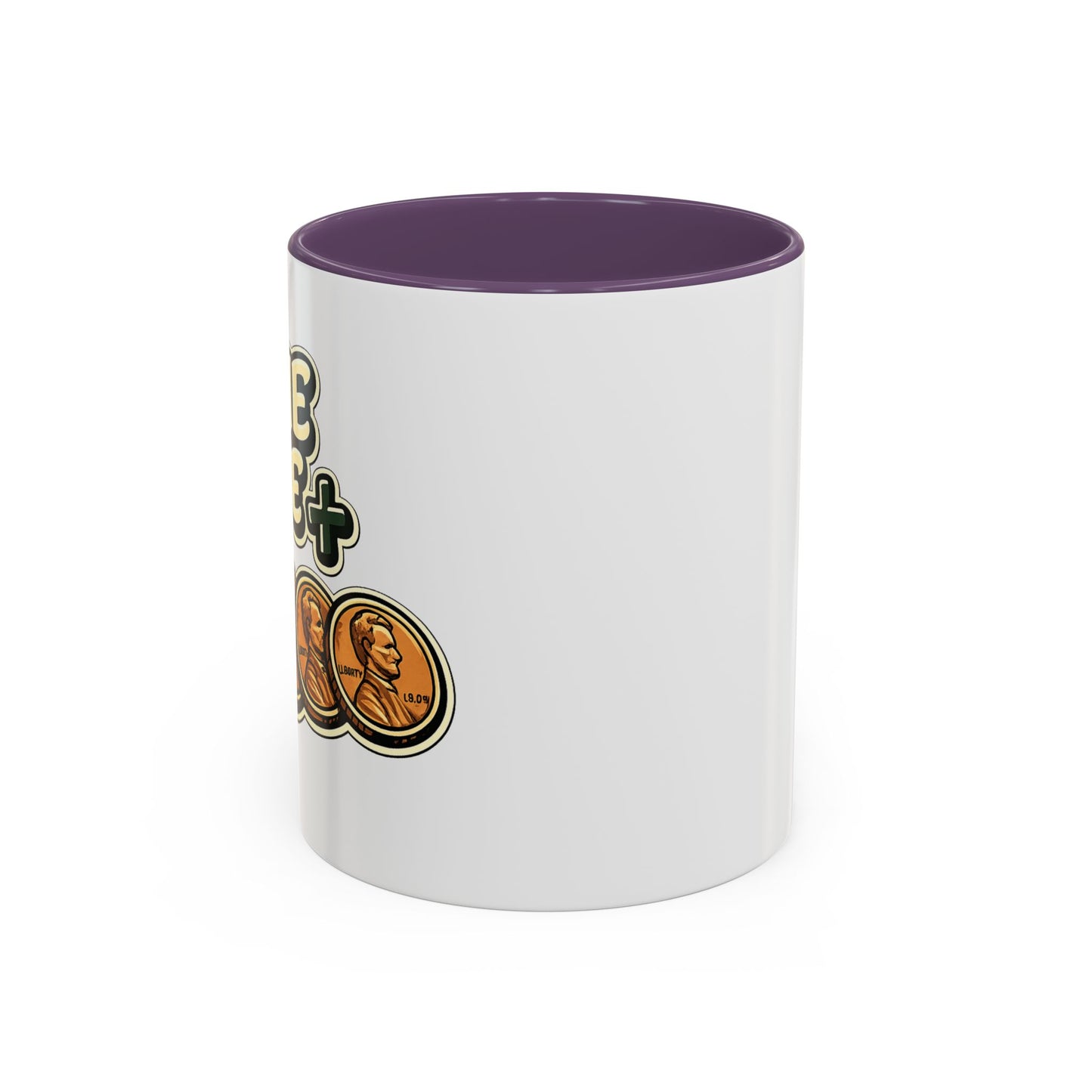 Nine Five Plus Four Pennies Coffee Mug - Color Accent 11oz and 15oz | Genius Mangoes