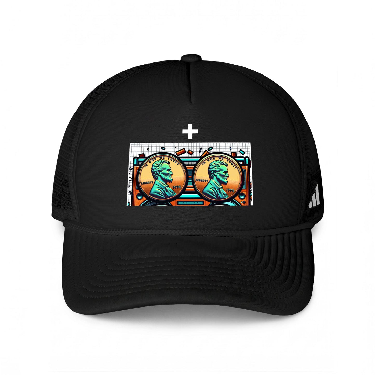 Nine Five Plus Four Pennies Trucker Hat in Black / White | Genius Mangoes