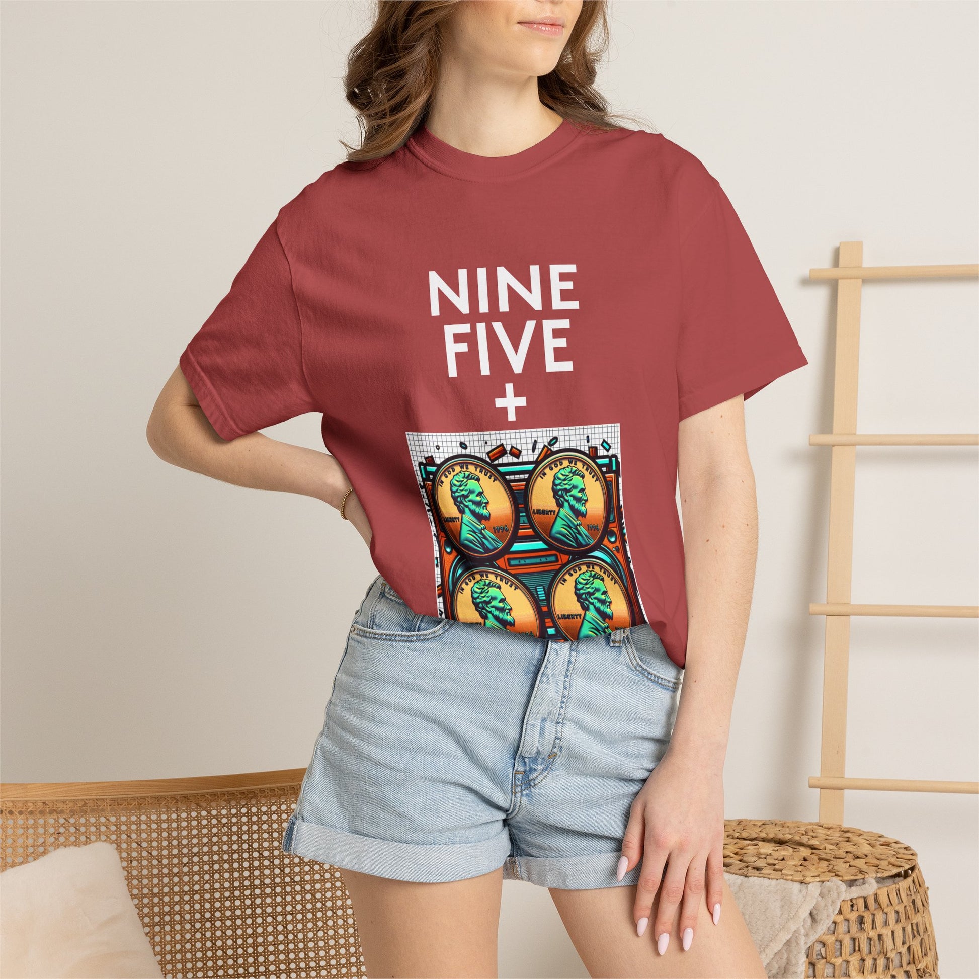 Nine Five Plus Four Pennies Premium Tee - garment-dyed cotton | Genius Mangoes