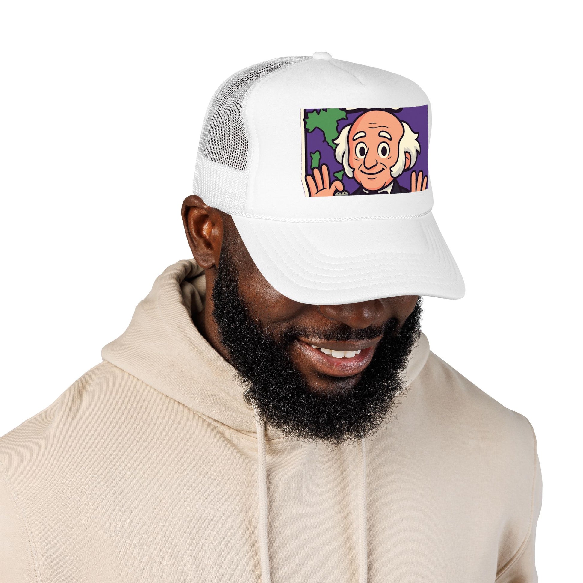 The Van Buren Boys Foam Trucker Hat - lifestyle view | Genius Mangoes