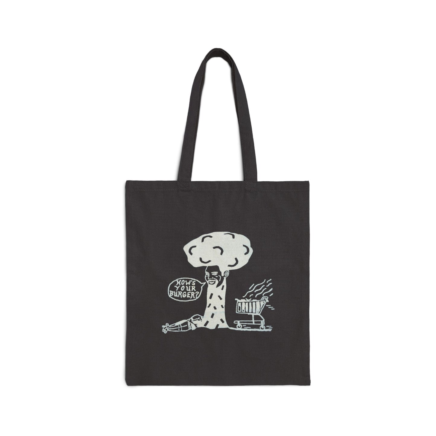 Barkopalooza 2005 - How's Your Burger Heavy Cotton Tote Bag in Black | Genius Mangoes