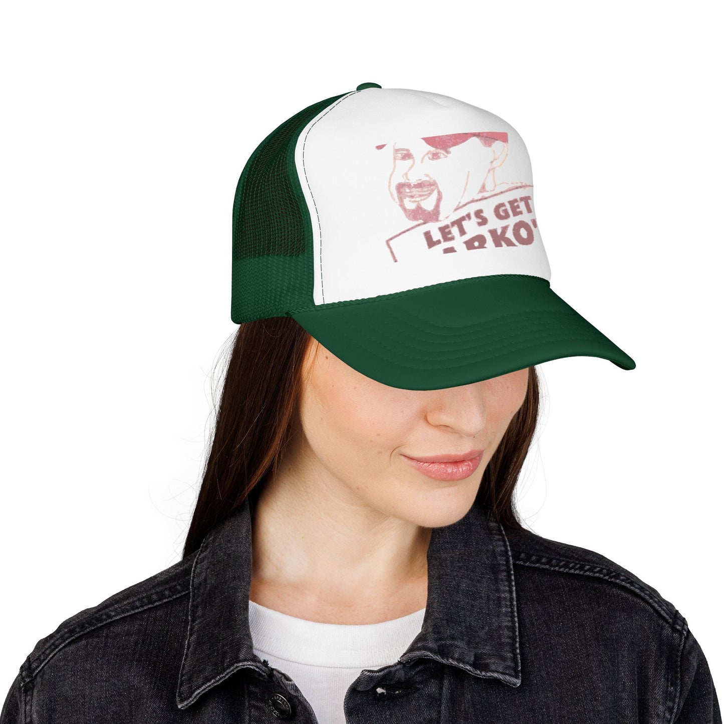 Barkopalooza 1998 Let's Get Barko'd Foam Trucker Hat - lifestyle view | Genius Mangoes