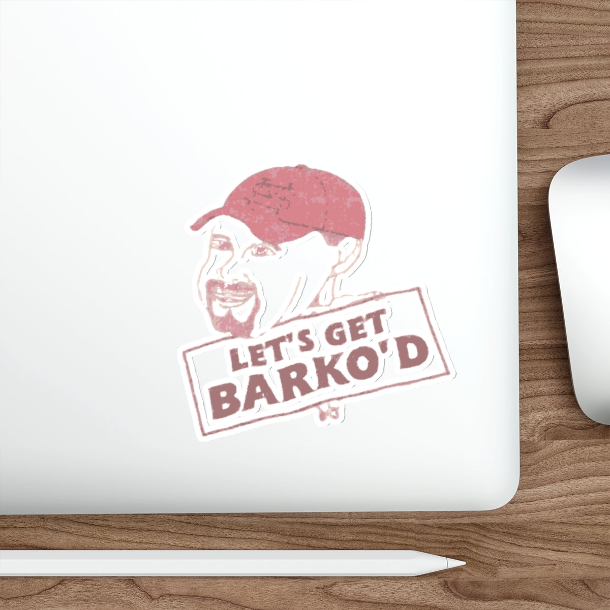 Barkopalooza 1998 - Let's Get Barko'd Die-Cut Sticker - lifestyle view | Genius Mangoes