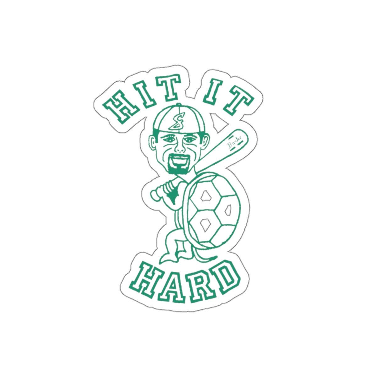 Barkopalooza - Hit it Hard Die-Cut Sticker - 5 inch waterproof vinyl decal | Genius Mangoes