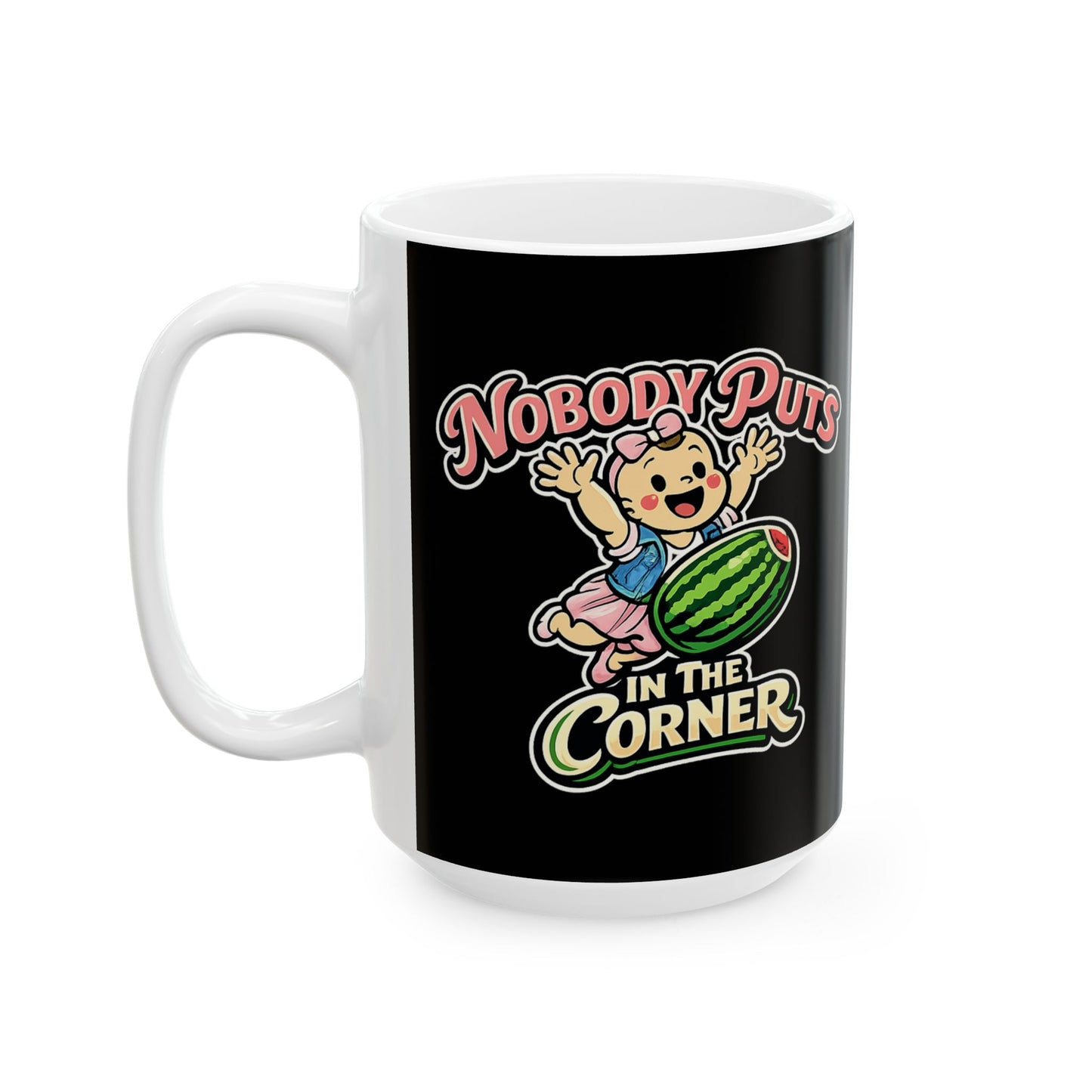 Corner Baby Coffee Mug - Black (11oz & 15oz) | Genius Mangoes