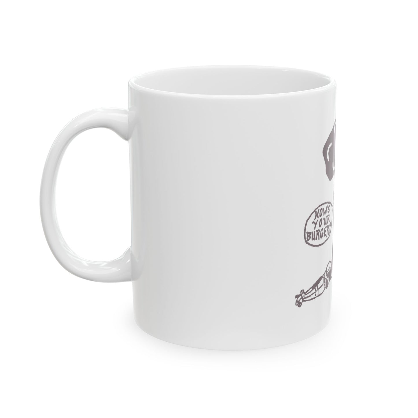Barkopalooza 2005 - How's Your Burger Coffee Mug - lifestyle view | Genius Mangoes