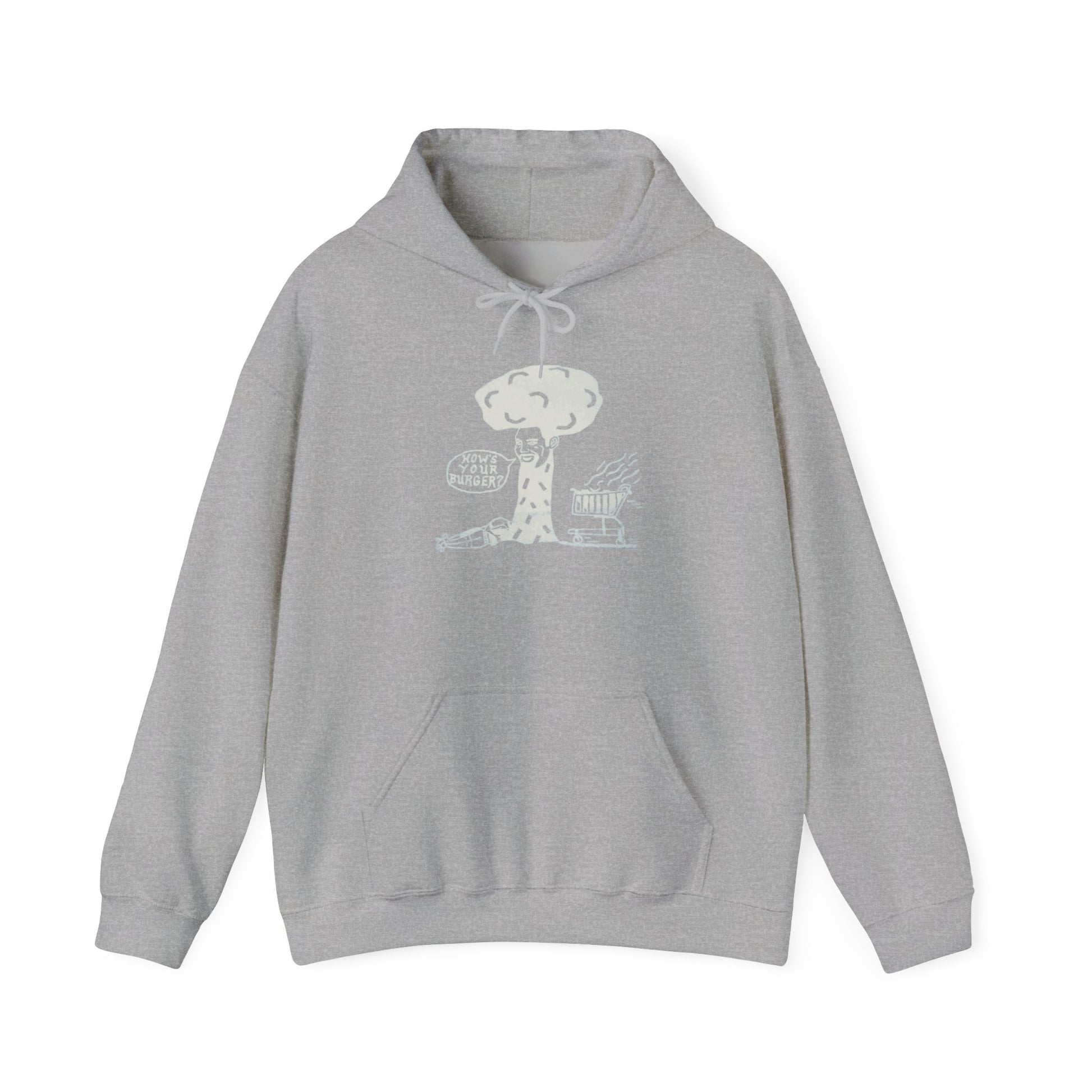 Barkopalooza 2005 - How's Your Burger Hoodie in Sport Grey | Genius Mangoes