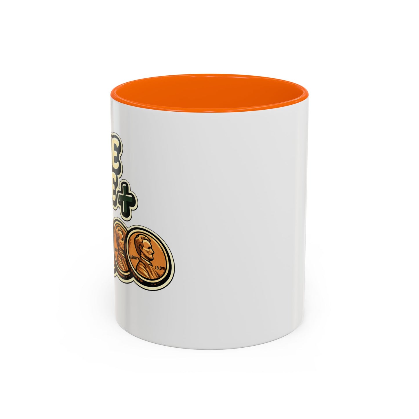 Nine Five Plus Four Pennies Coffee Mug - Color Accent 11oz and 15oz | Genius Mangoes