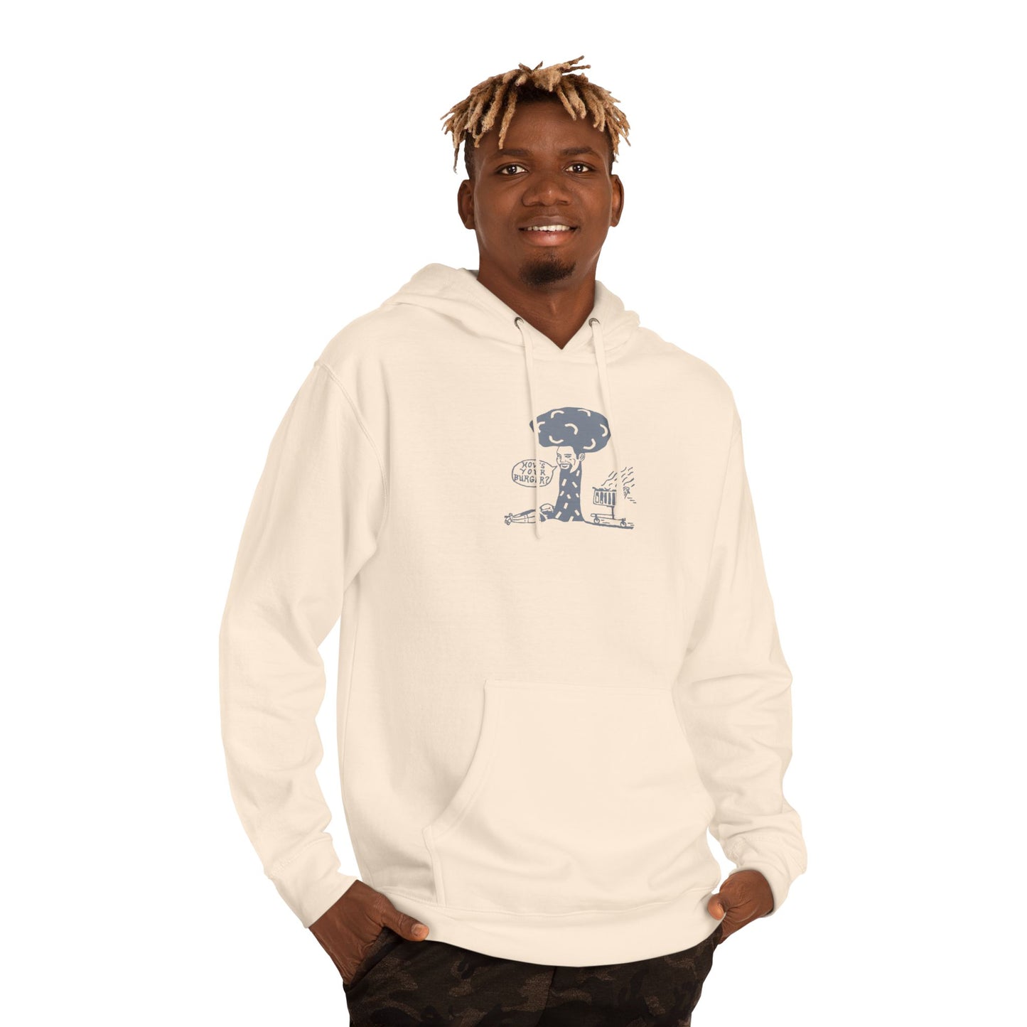 Barkopalooza 2005 - How's Your Burger Premium Hoodie (Independent Trading SS4500) | Genius Mangoes