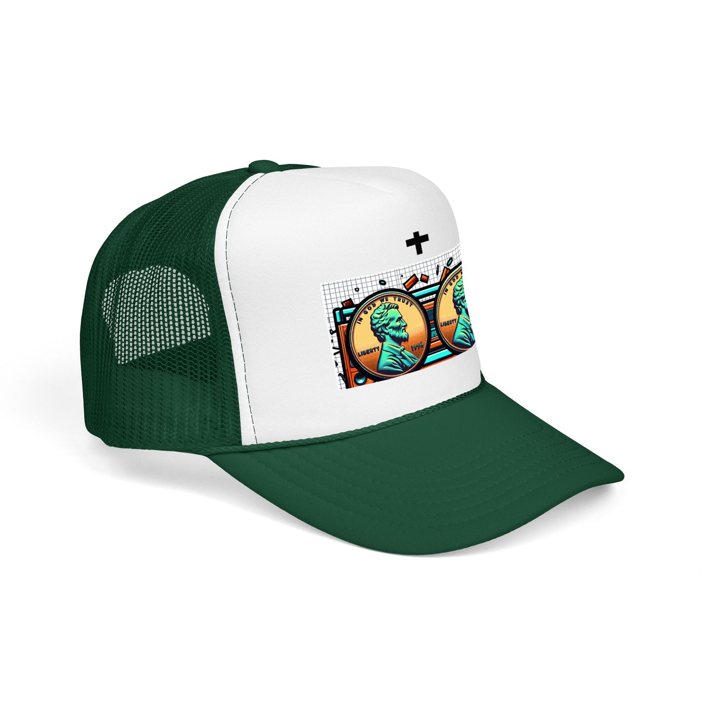 Nine Five Plus Four Pennies Foam Trucker Hat - lifestyle view | Genius Mangoes