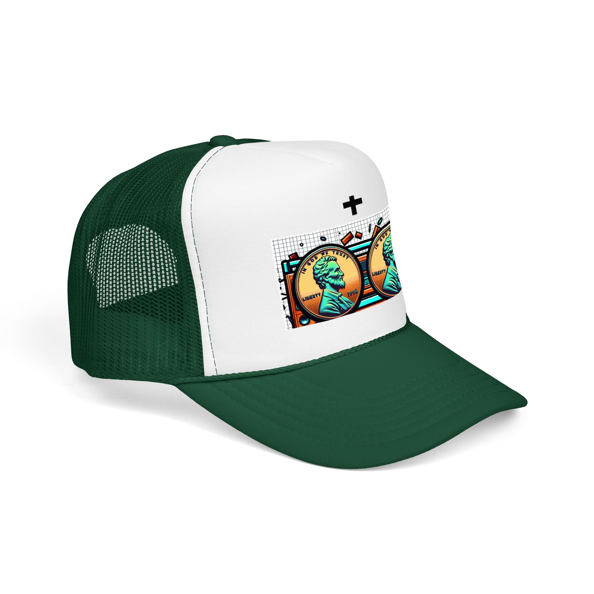 Nine Five Plus Four Pennies Foam Trucker Hat - lifestyle view | Genius Mangoes