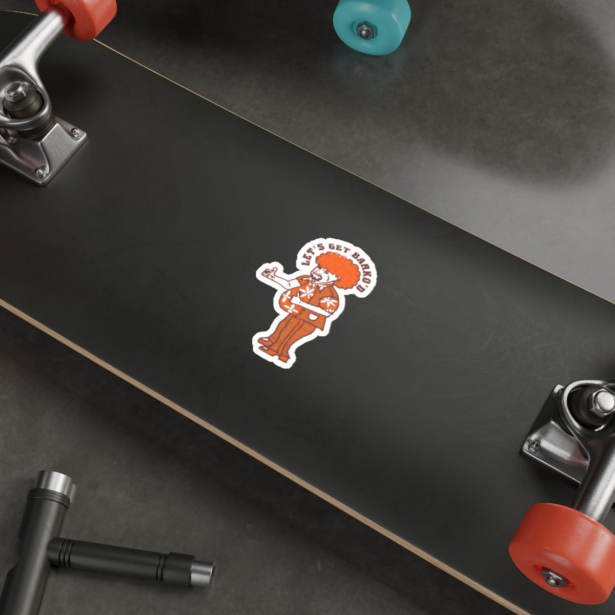 Barkopalooza 1999 - Retro Die-Cut Sticker - lifestyle view | Genius Mangoes
