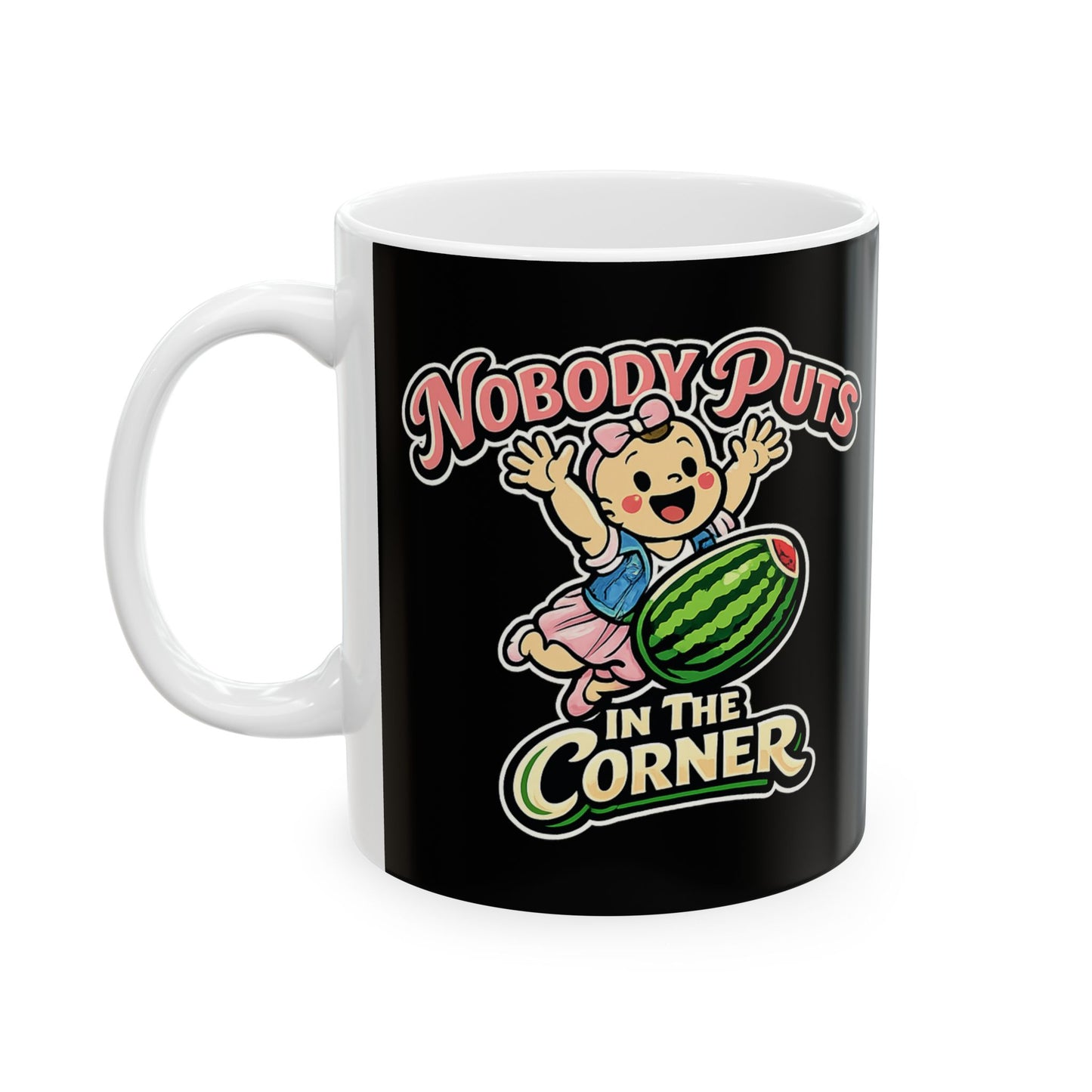 Corner Baby Coffee Mug - Black (11oz & 15oz) | Genius Mangoes