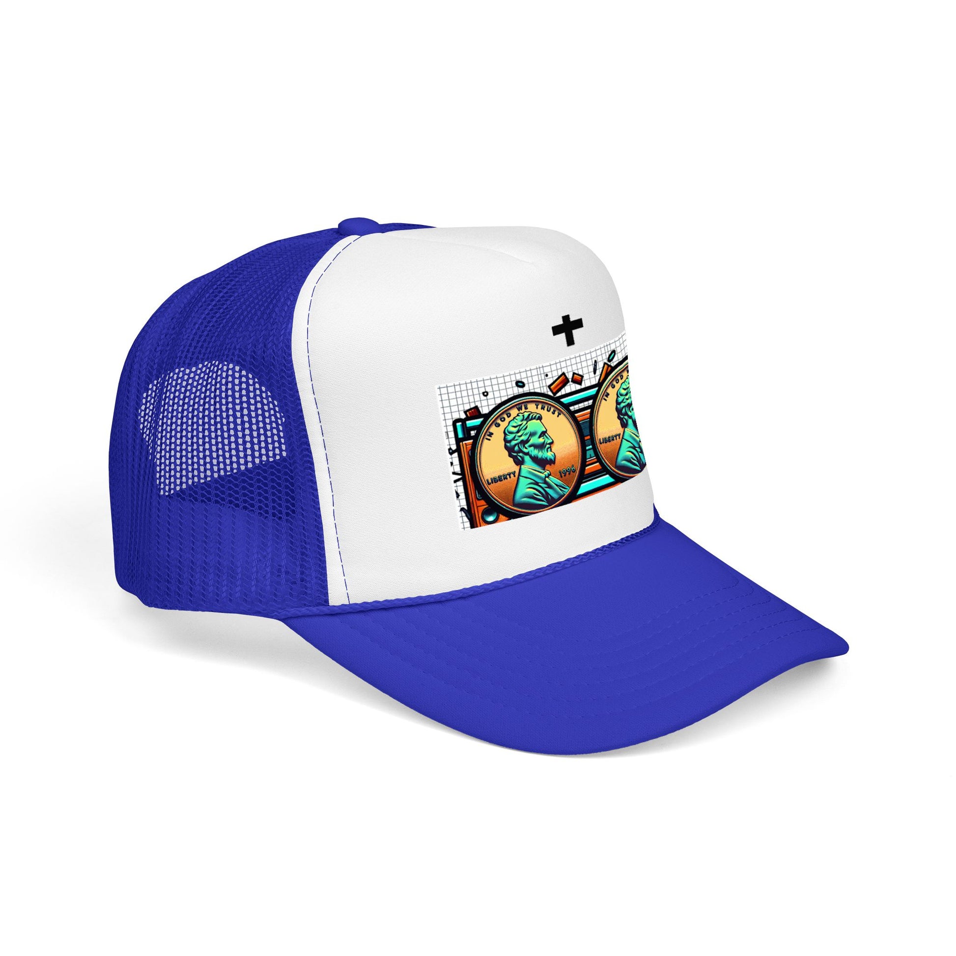 Nine Five Plus Four Pennies Foam Trucker Hat - lifestyle view | Genius Mangoes