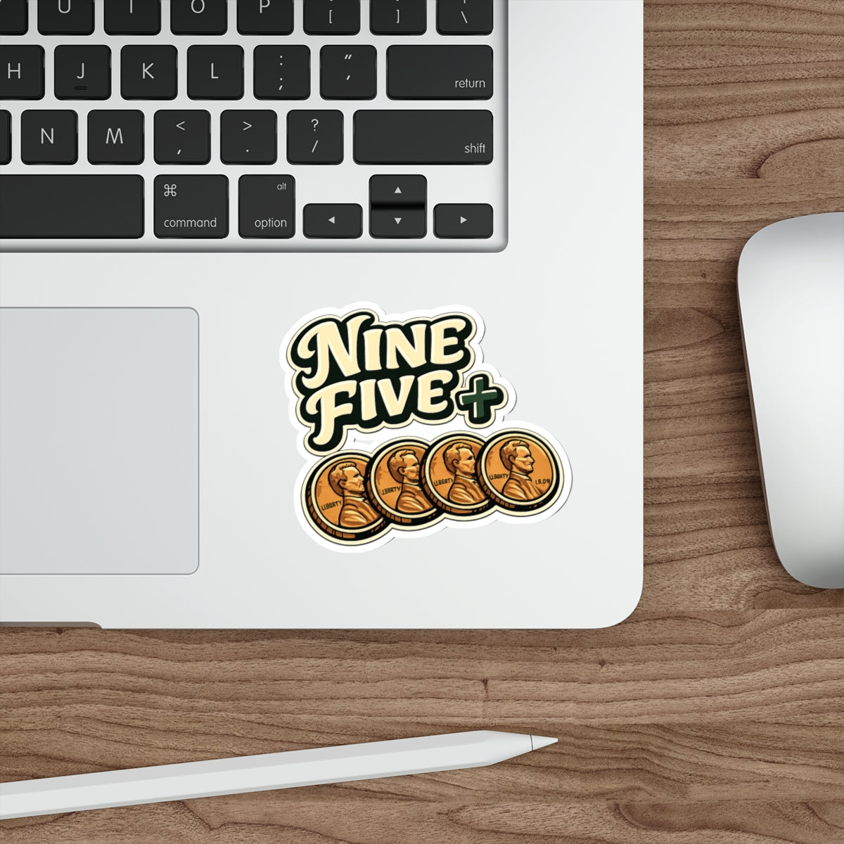 Nine Five Plus Four Pennies Die-Cut Sticker - Waterproof Vinyl Decal | Genius Mangoes