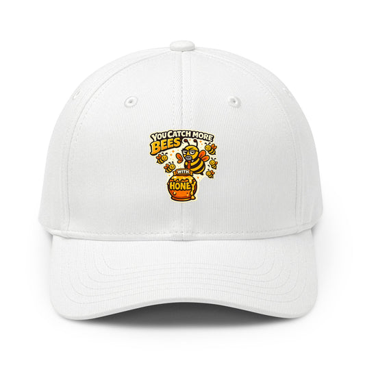 You Catch More Bees with Honey Trucker Hat - adidas Premium | Genius Mangoes